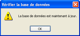 Base de données à jour